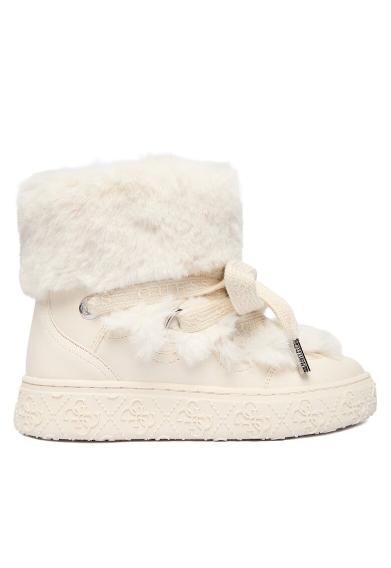GUESS Снежни ботуши - IVORY - текстил -
