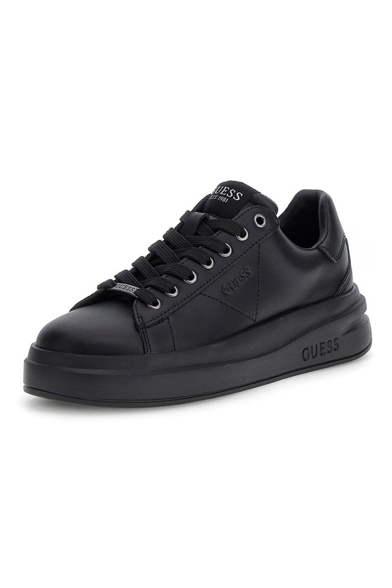 GUESS Спортни обувки от кожа и еко кожа Черен