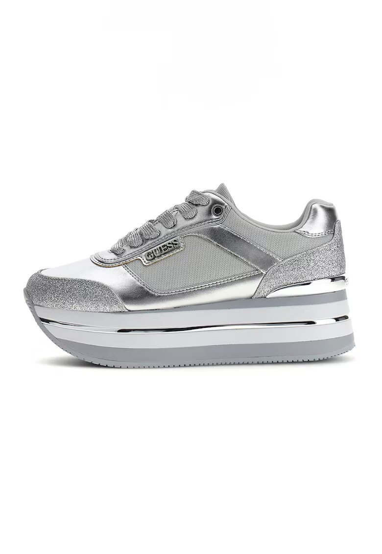 GUESS Спортни обувки с брокат и еко кожа