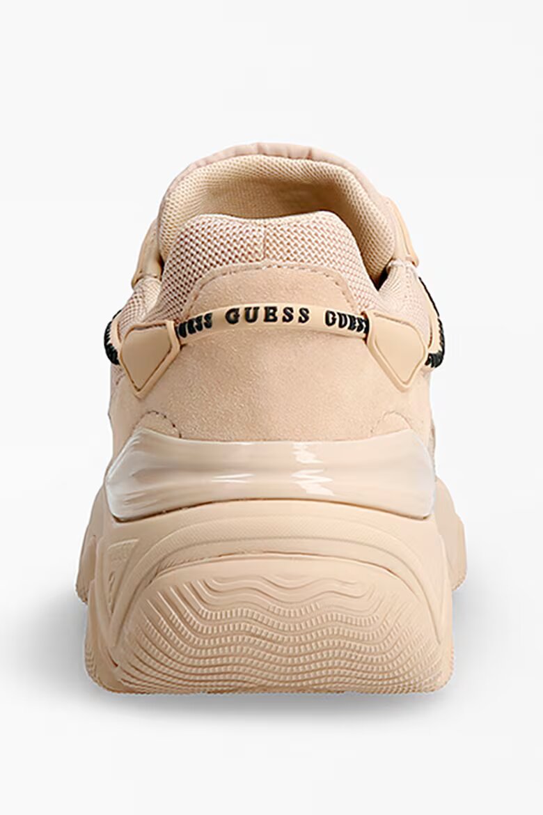 GUESS Спортни обувки с велур и еко кожа Бежов