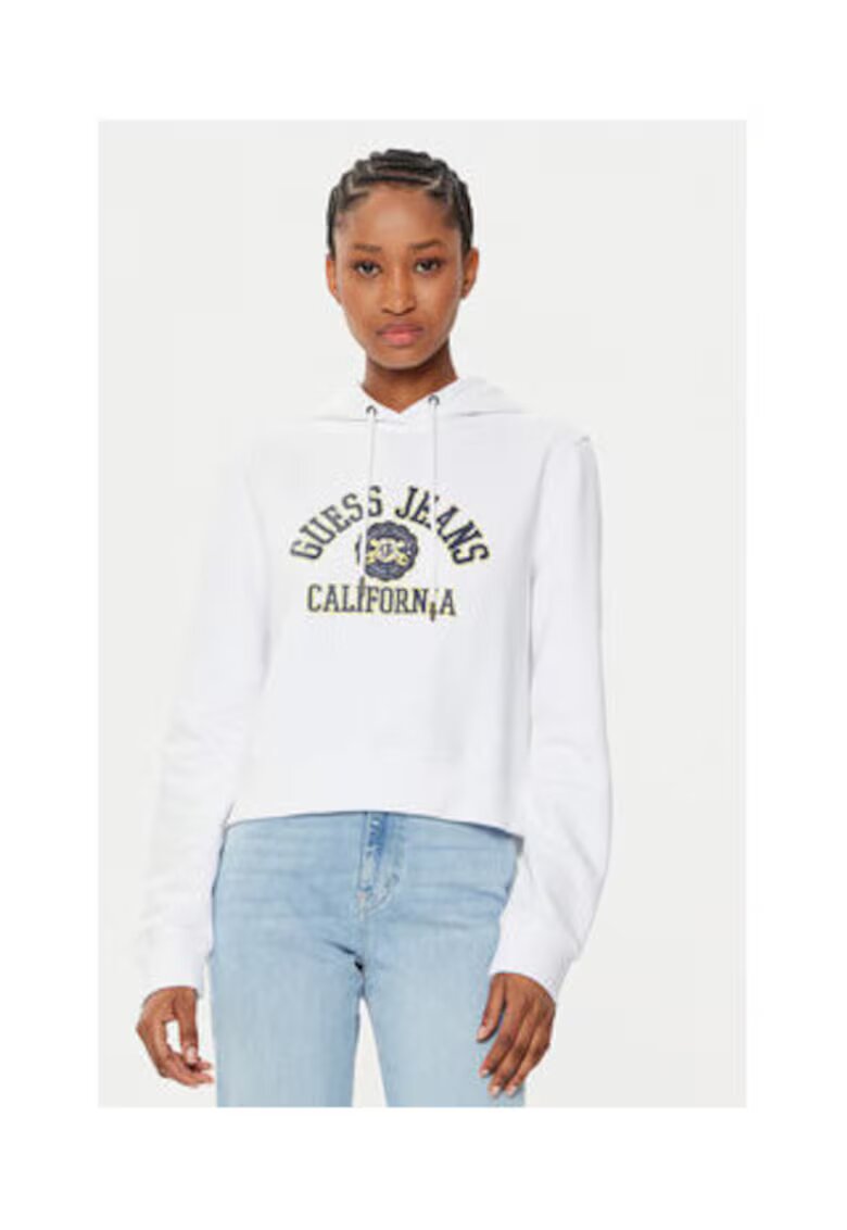 GUESS Суичър с щампа на лого от памук