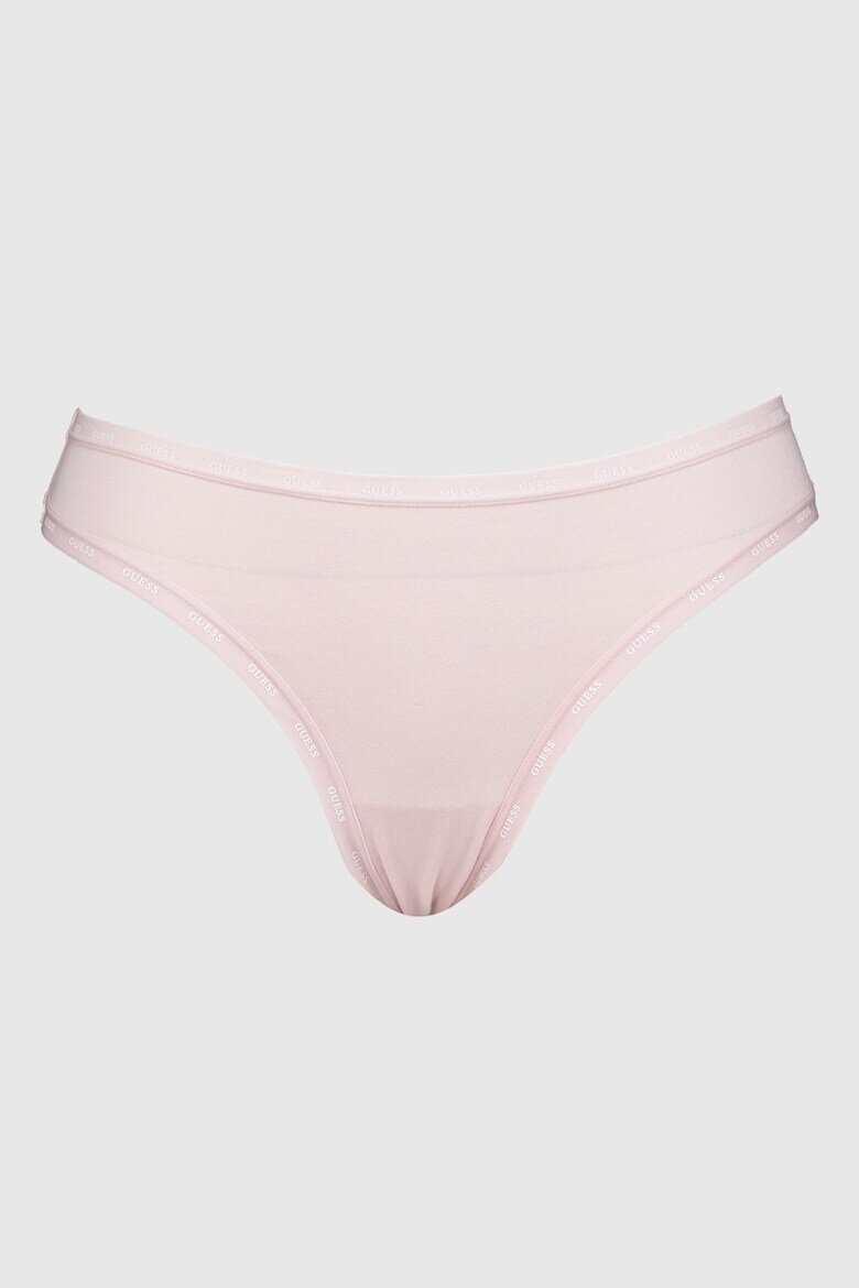 GUESS Танга - 3 чифта Бял/Черен/Бледо розово