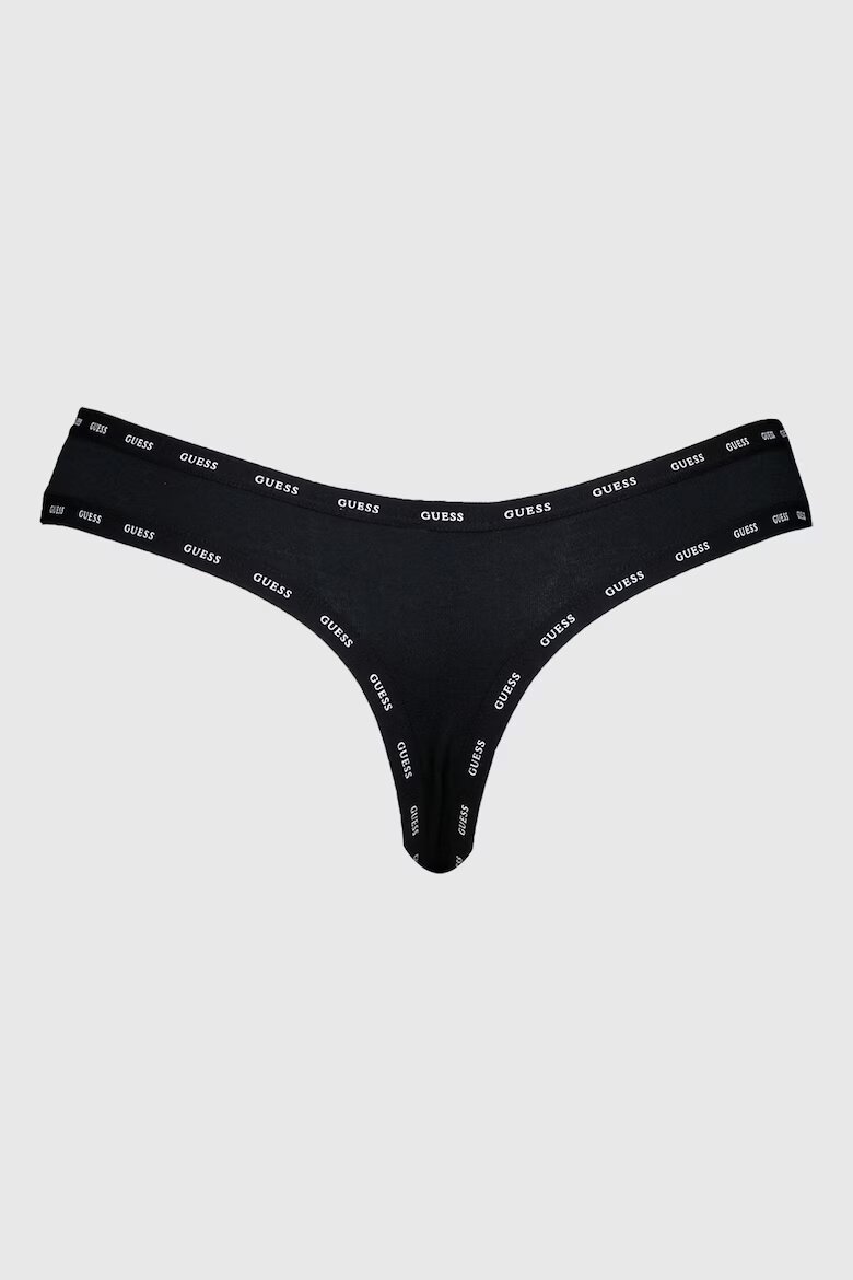 GUESS Танга - 3 чифта Бял/Черен/Бледо розово