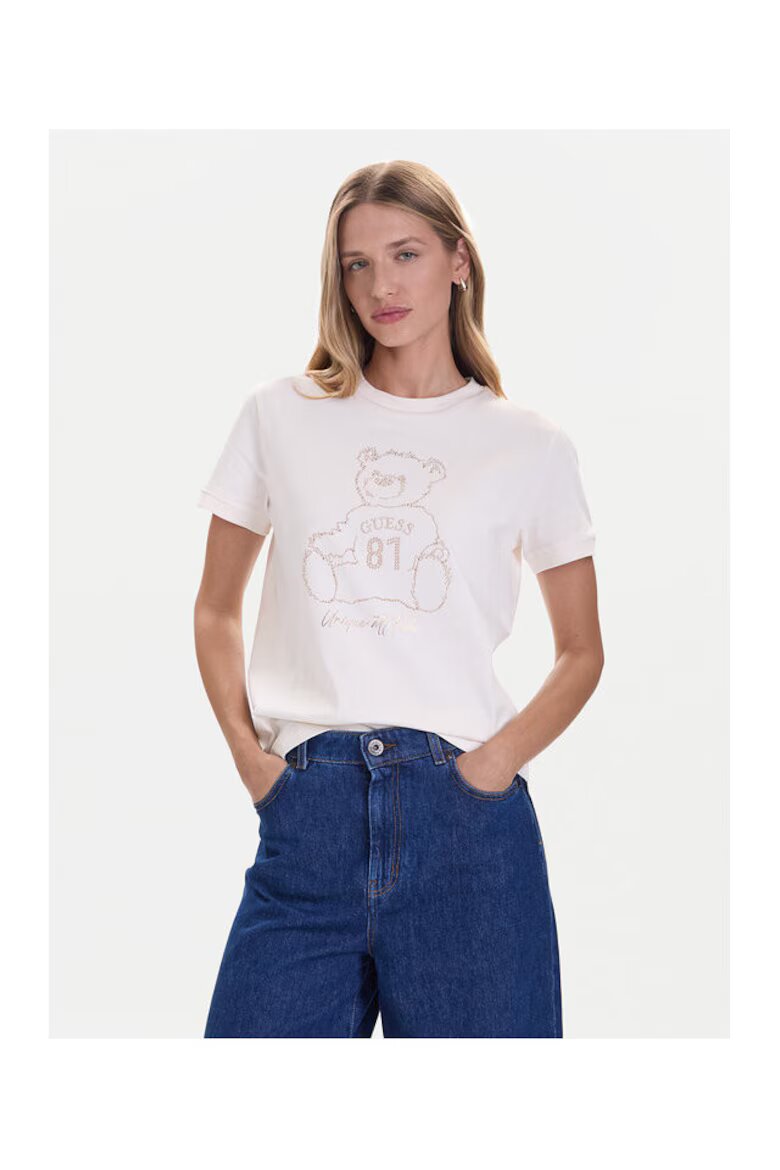 GUESS Тениска Бяла Дамска