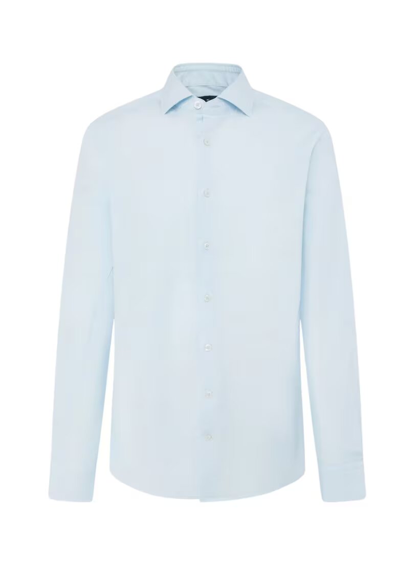 Hackett London Мъжка риза - стандартна кройка - синя - еластична материя -