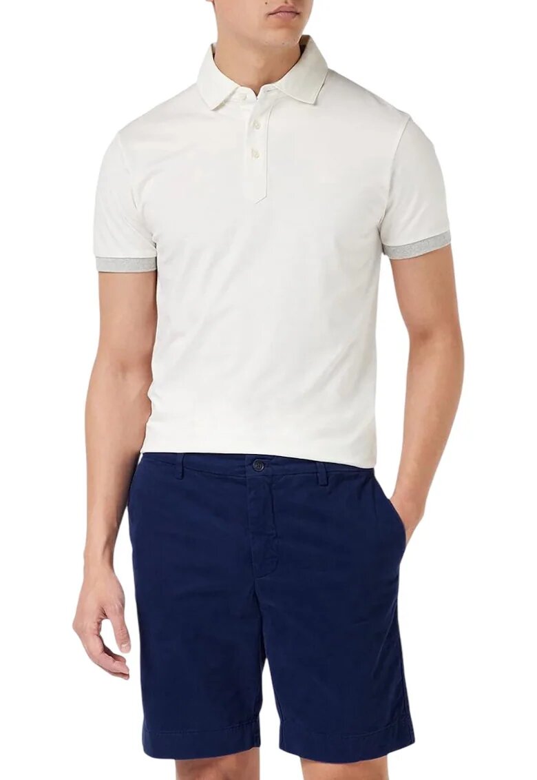 Hackett London Мъжки къси панталони Core Sanderson - тъмносини - памук с еластан - класически стил - памук -