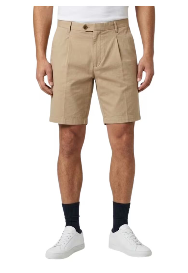 Hackett London Мъжки къси панталони модел Sanderson Tailored - - от памук и лен