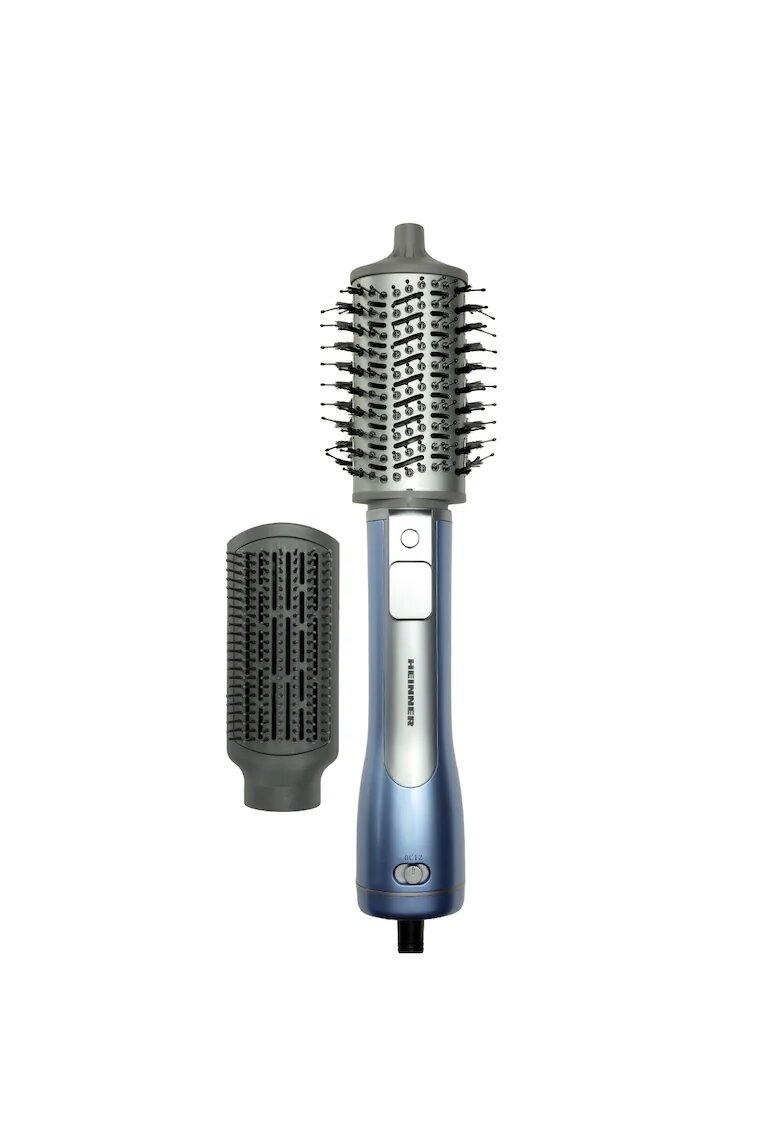 Heinner Четка с горещ въздух - DC мотор - 1200 W - 2 степени на мощност - Йонизация - Функция студен въздух - Аксесоари: средна кръгла четка - четка за ...