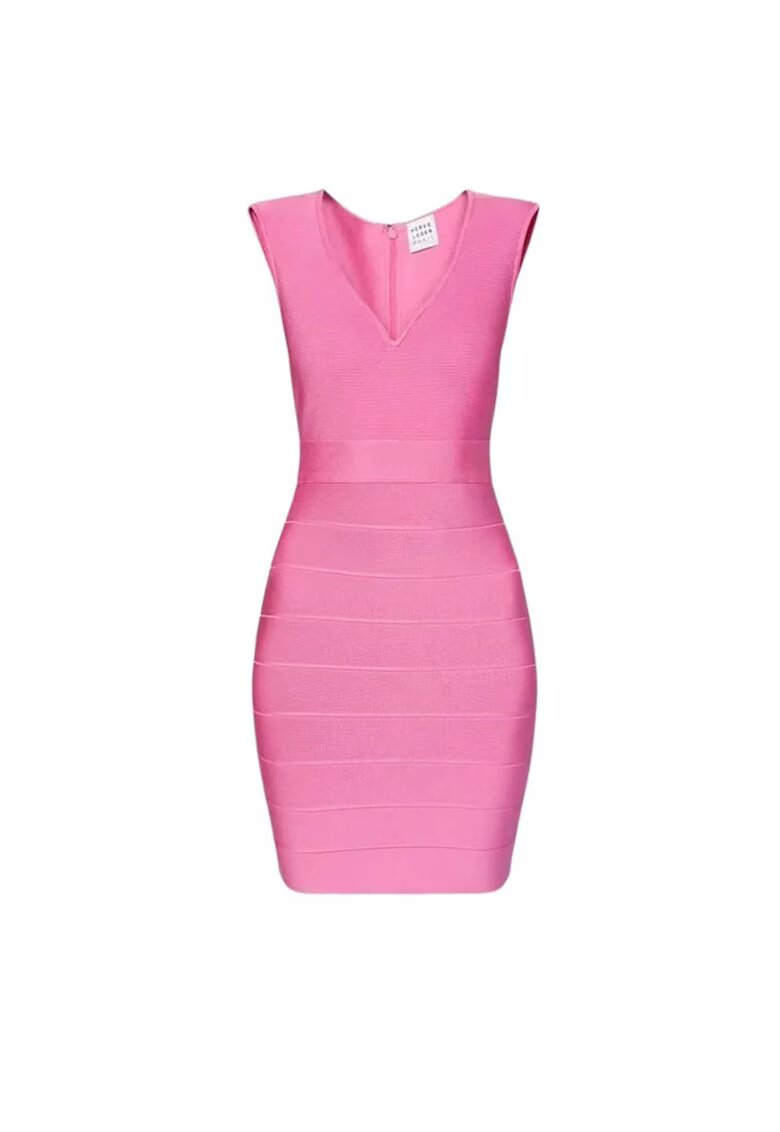 HERVE LEGER Mini Bandage Dress - Розово