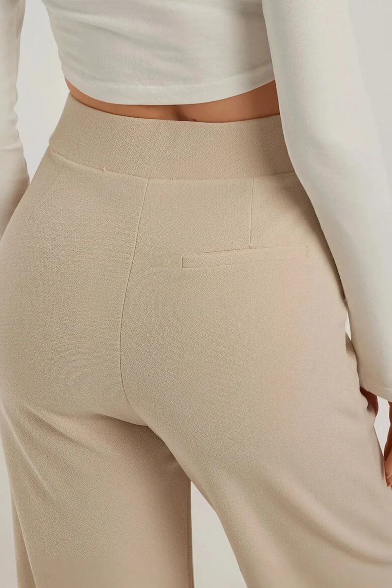 HiCCUP Дамски панталон Palazzo висока талия текстил бежов Beige Natural