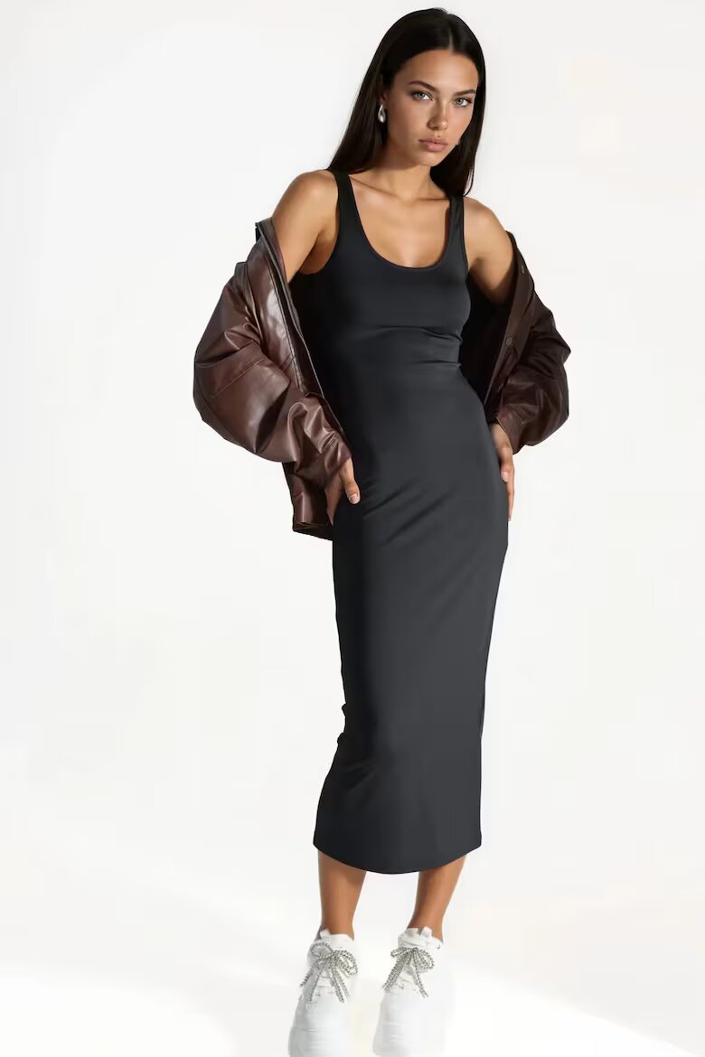 HiCCUP Rochie Bodycon Черна Полиестер
