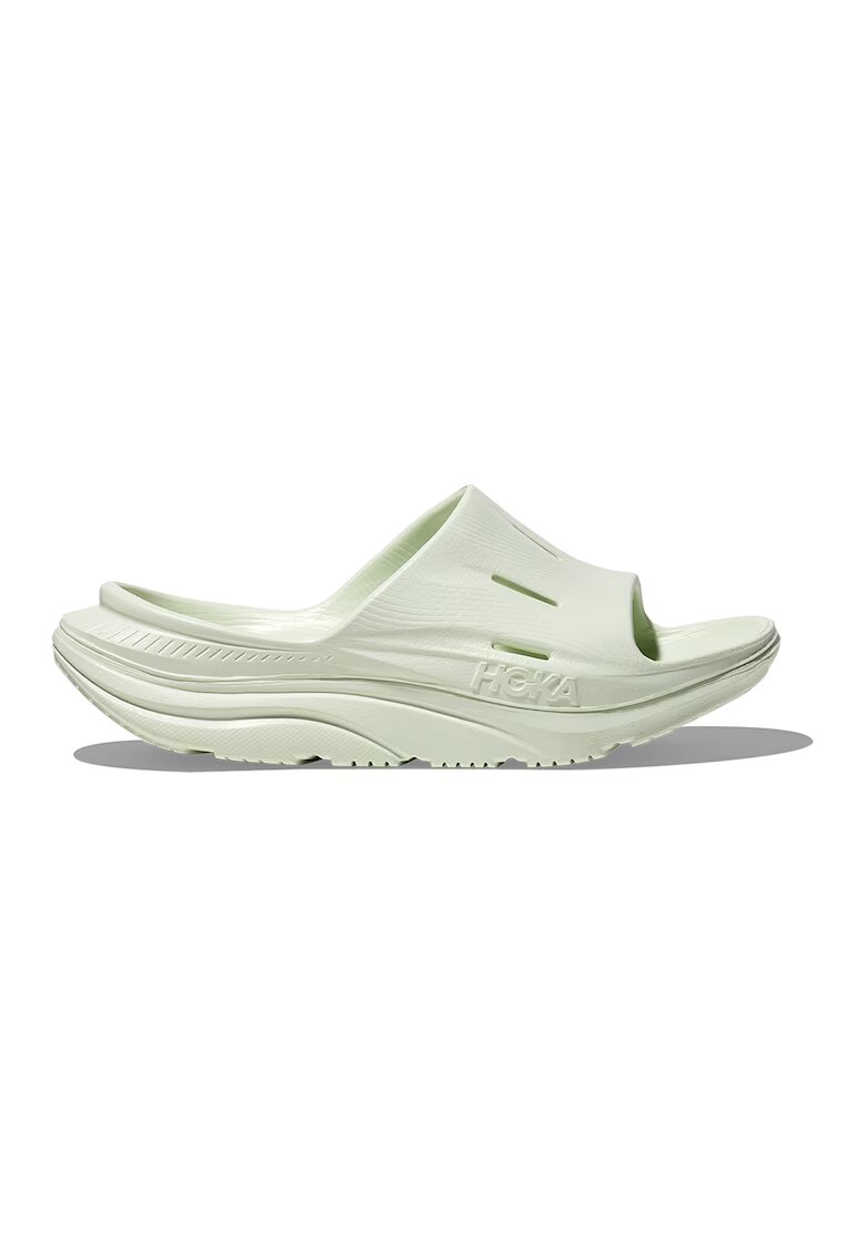 Hoka Чехли Ora Recovery 3 с релефно лого - Бледозелен