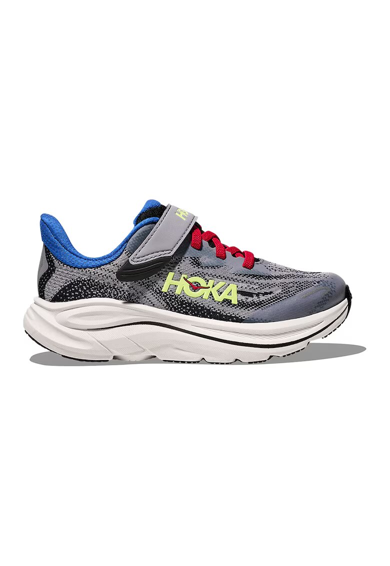 Hoka Обувки за бягане Clifton 10 с велкро - Кралско Синьо/Сив