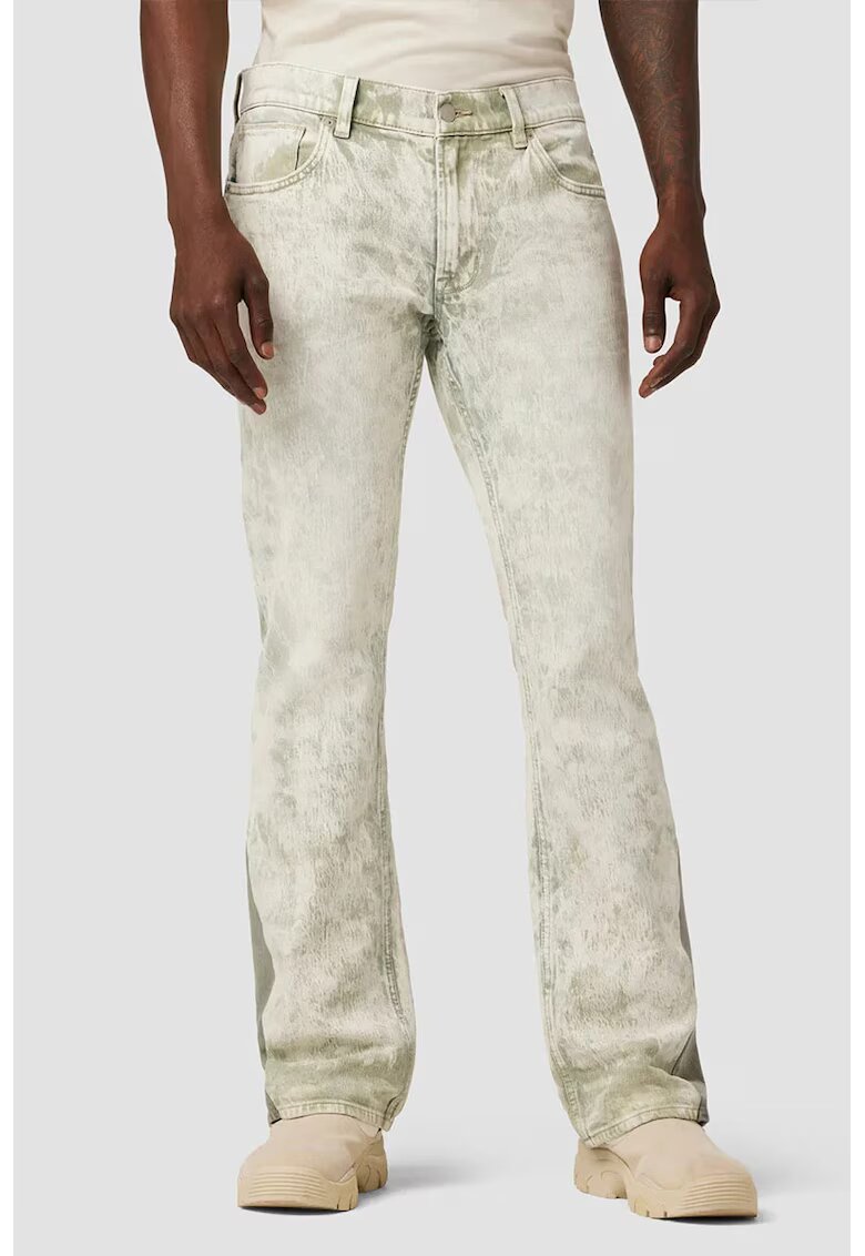 Hudson Blugi slim fit cu imprimeu camuflaj si aspect decolorat - Зелен