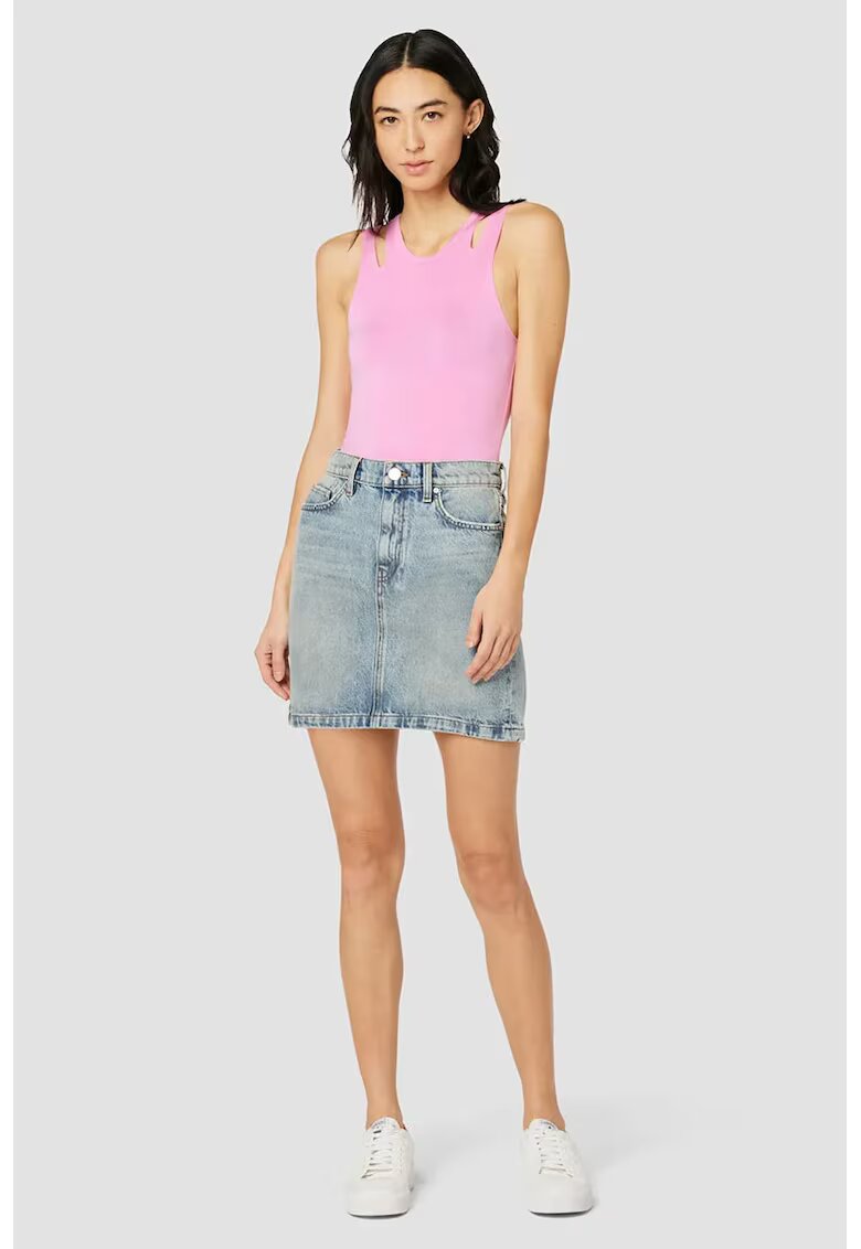 Hudson Denim Mini Skirt - Син