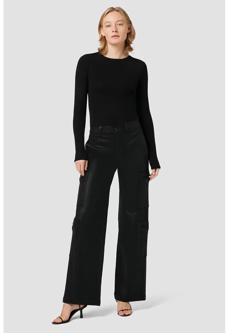 Hudson HD1 High Rise Cargo Straight Jeans - Черен