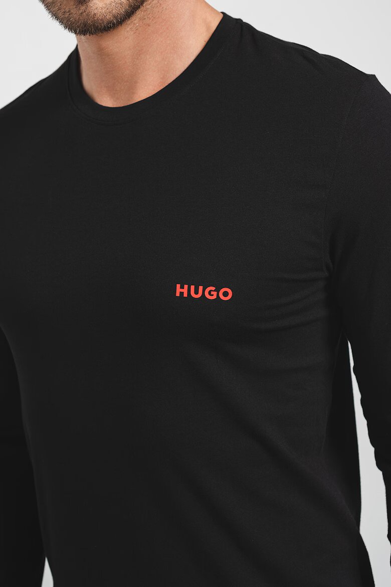 HUGO Блуза с овално деколте - 3 броя Черен