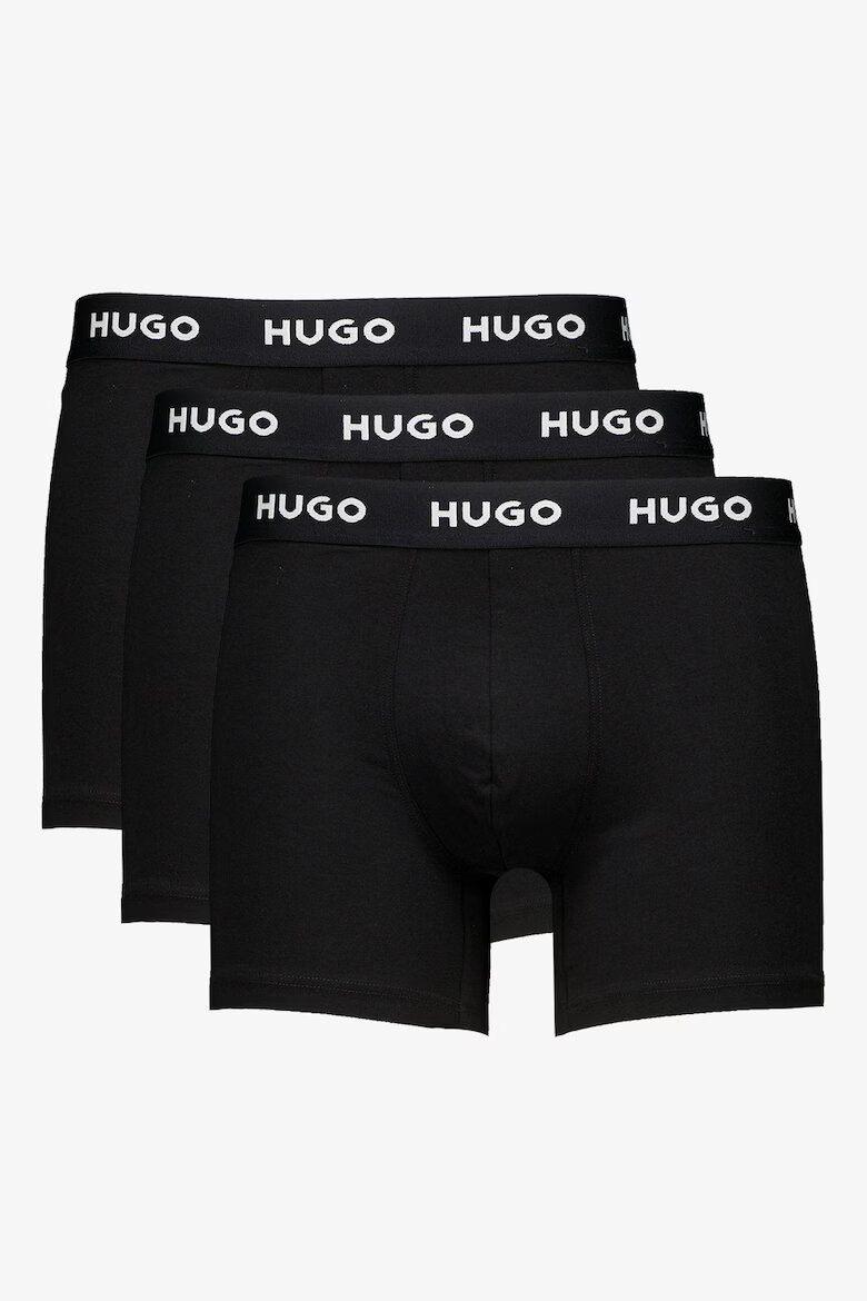 HUGO Боксерки с памук - 3 чифта Черен/Избеляло черно