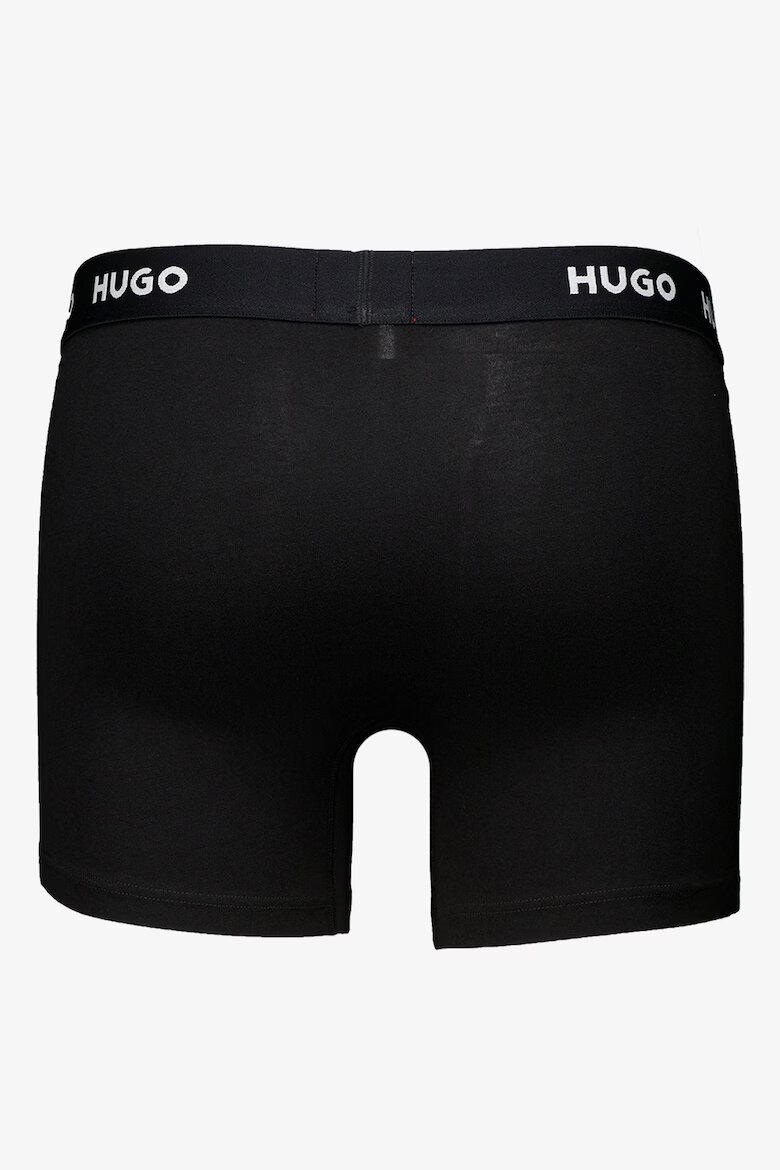 HUGO Боксерки с памук - 3 чифта Черен/Избеляло черно