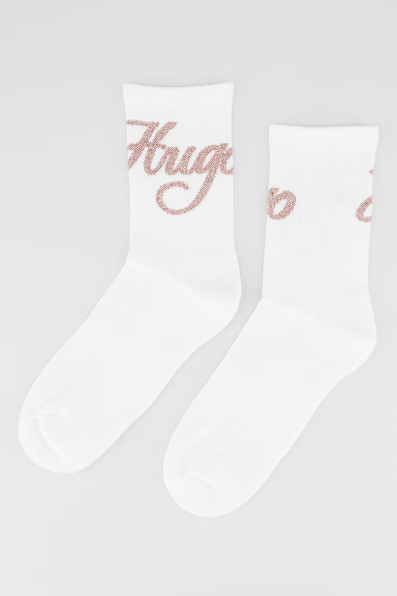 HUGO Чорапи 3 чифта Бял/Черен/Сребрист