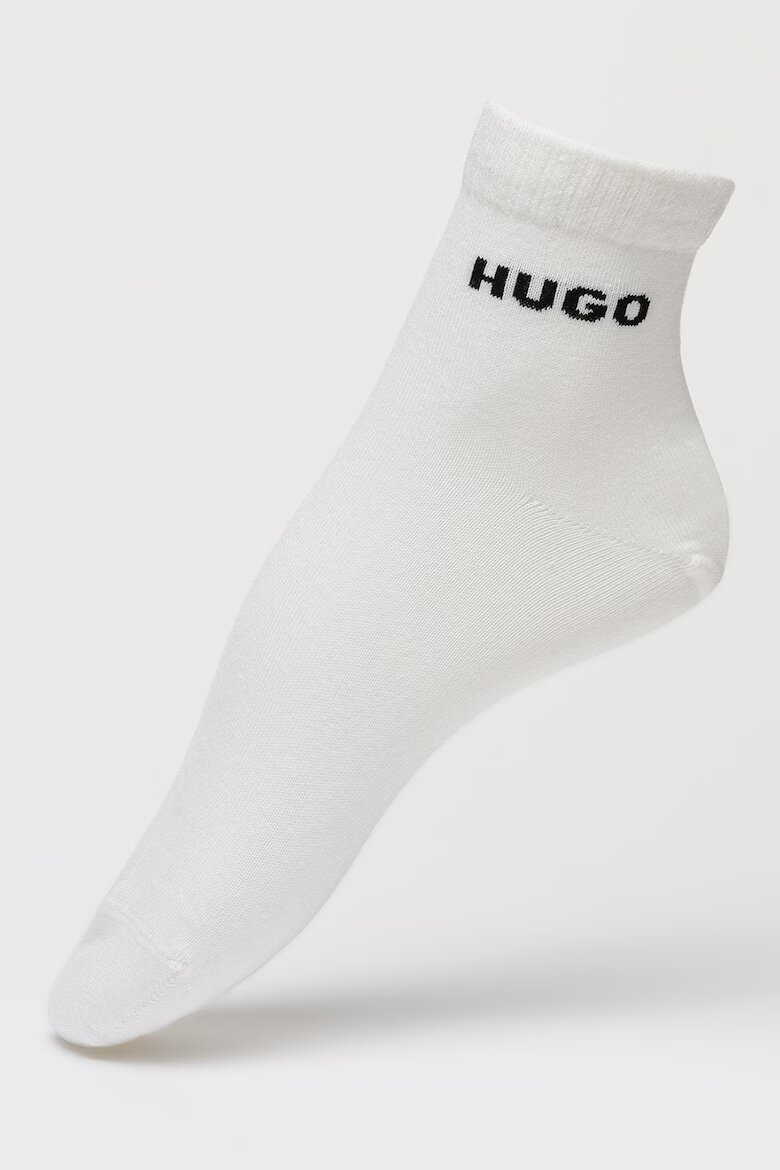 HUGO Дълги чорапи с памук - 3 чифта Бял/Черен/Кафяв