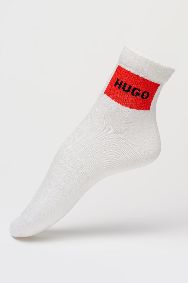 HUGO Дълги чорапи с памук - 3 чифта Бял/Черен/Кафяв