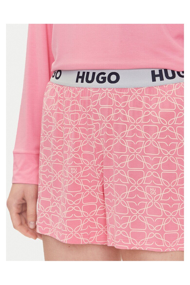 HUGO Дамски къси пижами розови