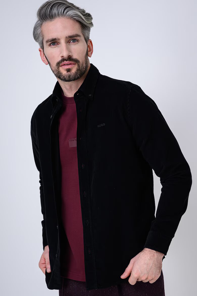 HUGO Джинсова риза Epazo Черен
