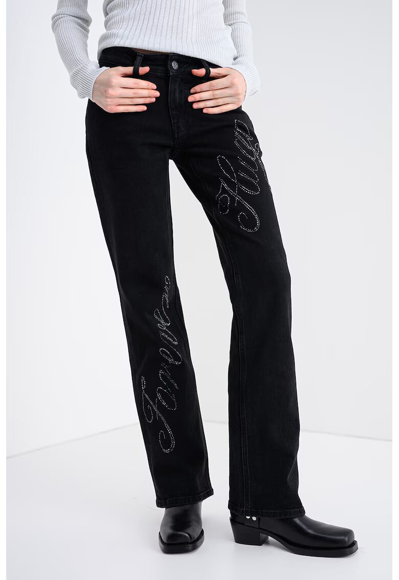 HUGO Слим дънки Gamera с лого с декоративни камъни