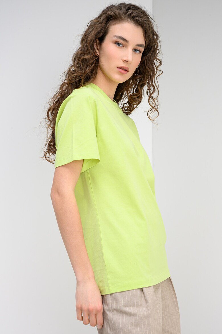 HUGO Свободна тениска Vintage Шам фъстък зелено
