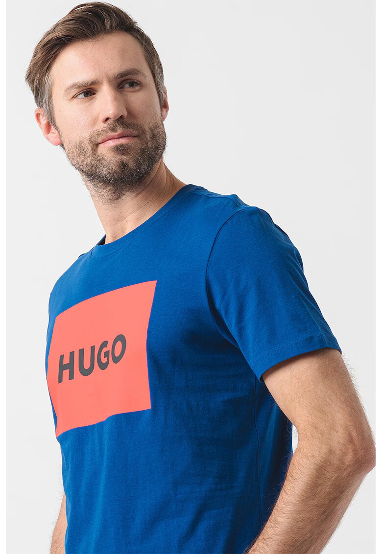 HUGO Тениска Dulive със стандартна кройка и лого