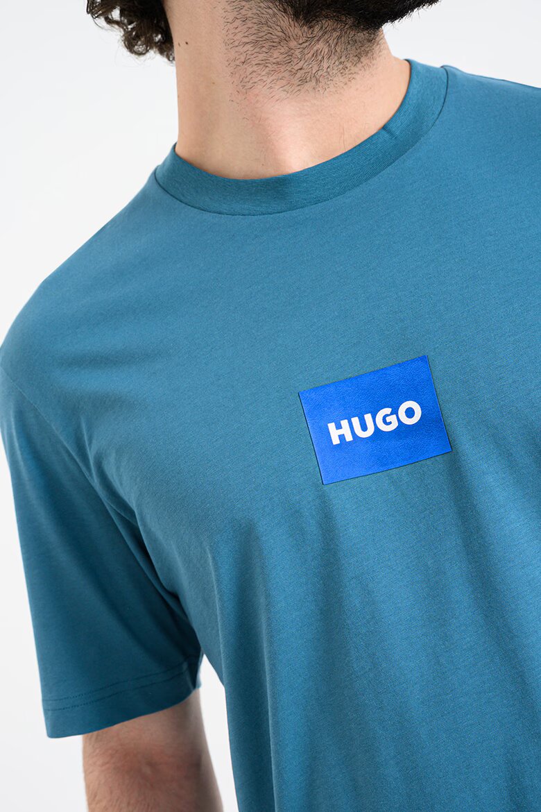 HUGO Тениска с лого Персийско зелено