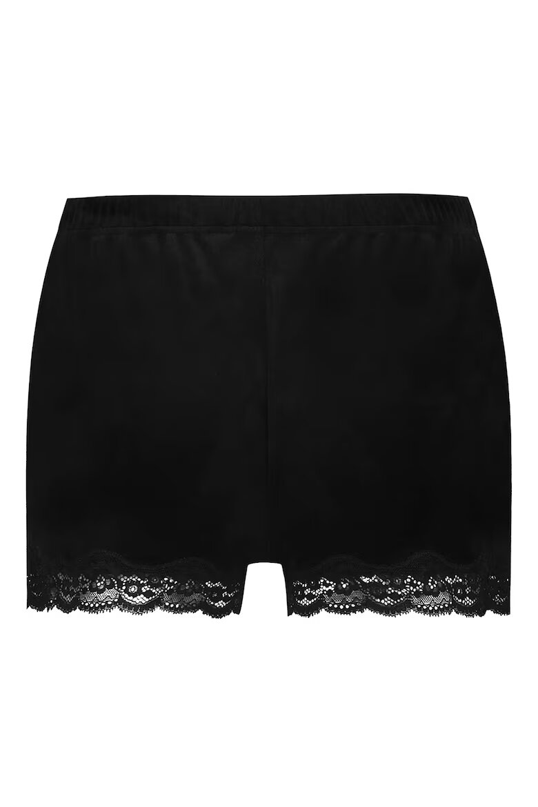 Hunkemoller Кадифена долна пижама с дантела Черен