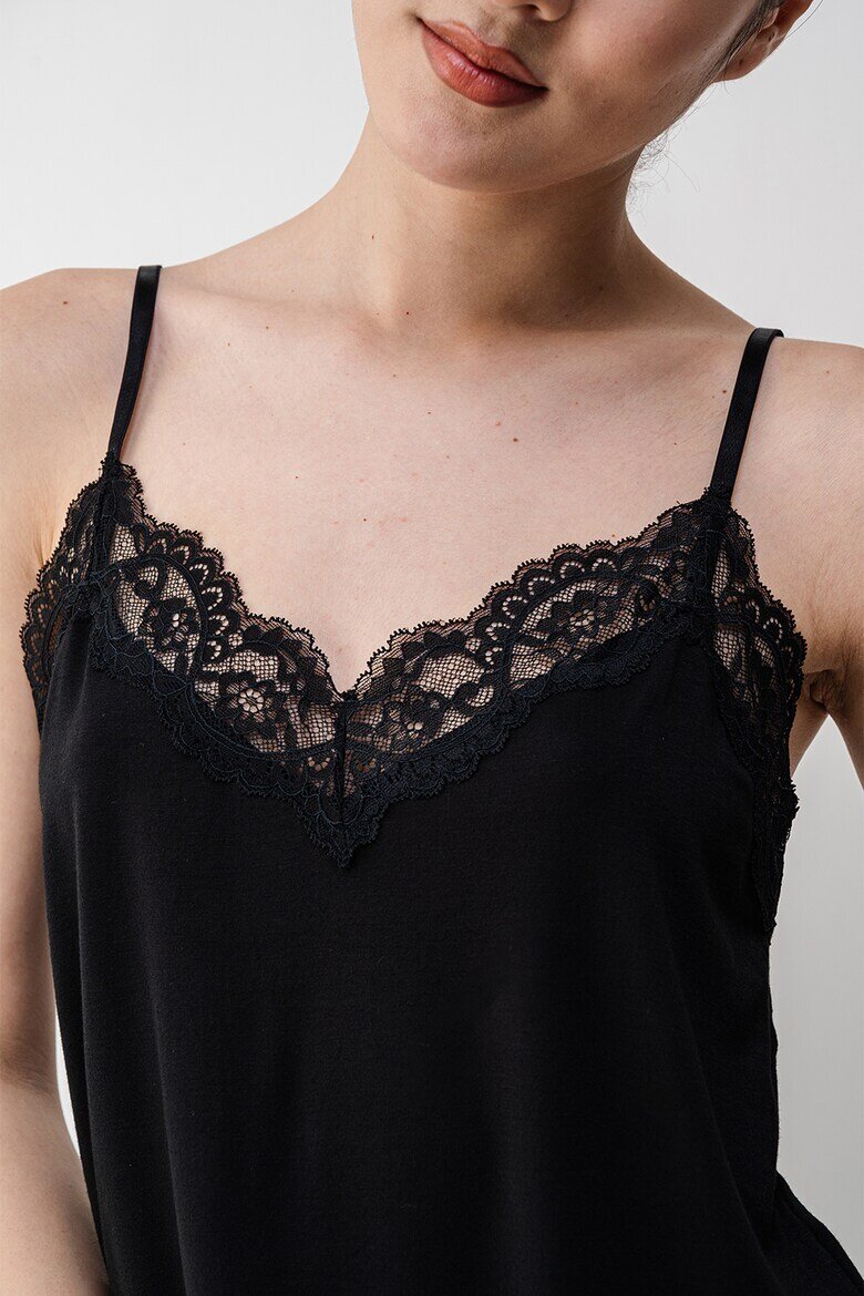 Hunkemoller Къса пижама с дантела Черен