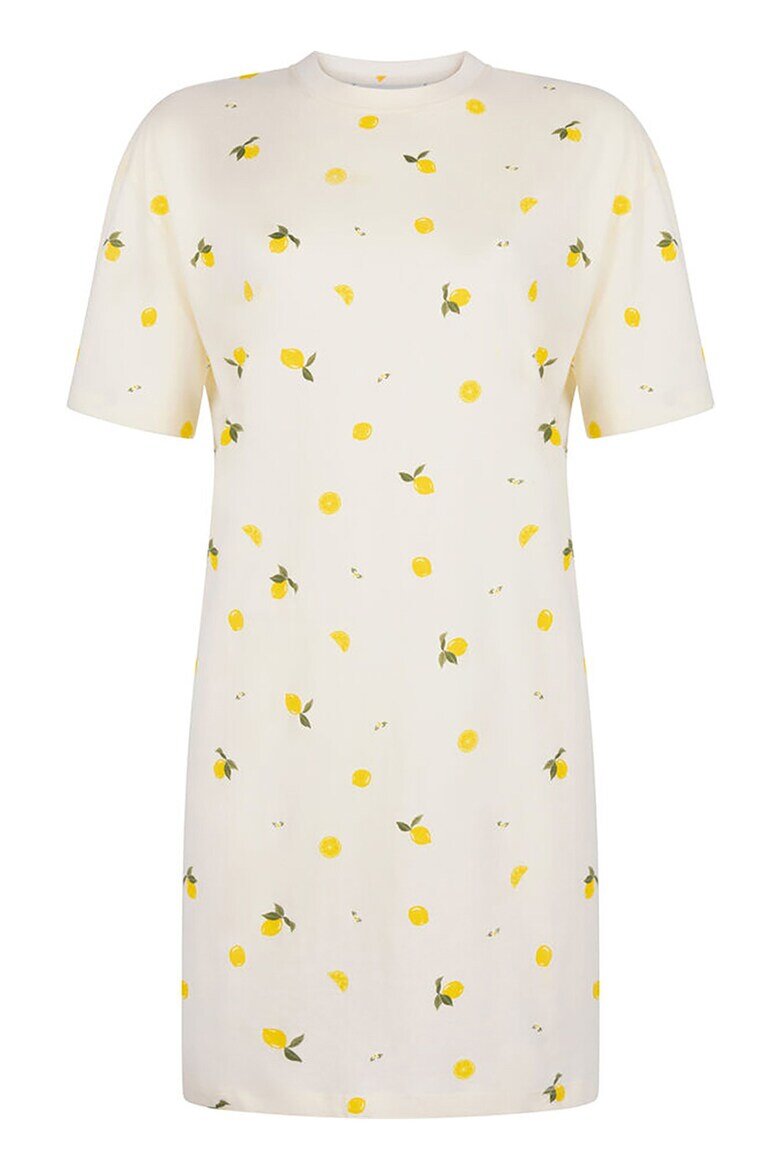 Hunkemoller Памучна нощница Lemon Пастелно жълто