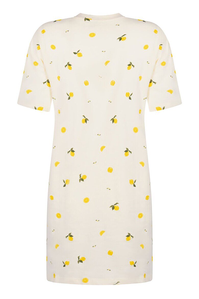 Hunkemoller Памучна нощница Lemon Пастелно жълто