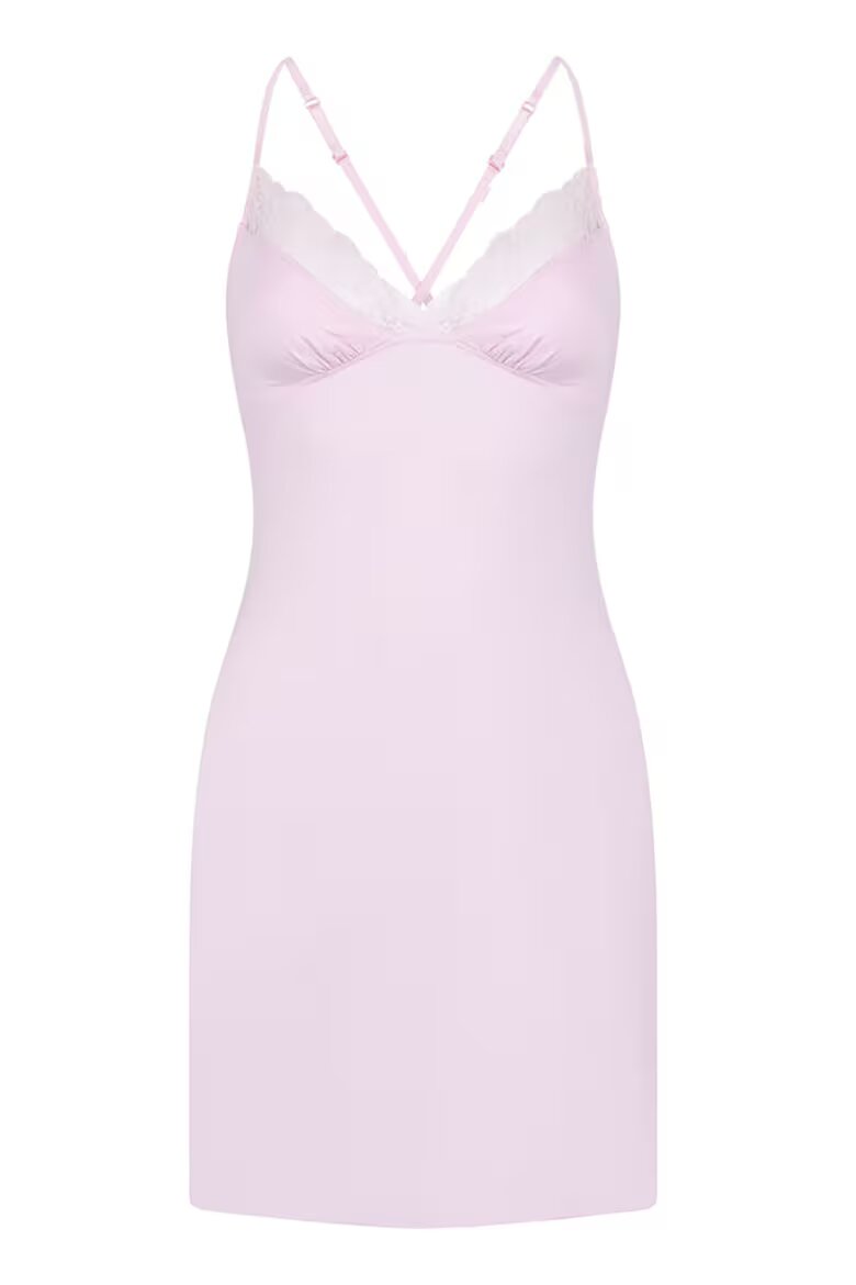Hunkemoller Шпиц нощница с дантела Светлорозов