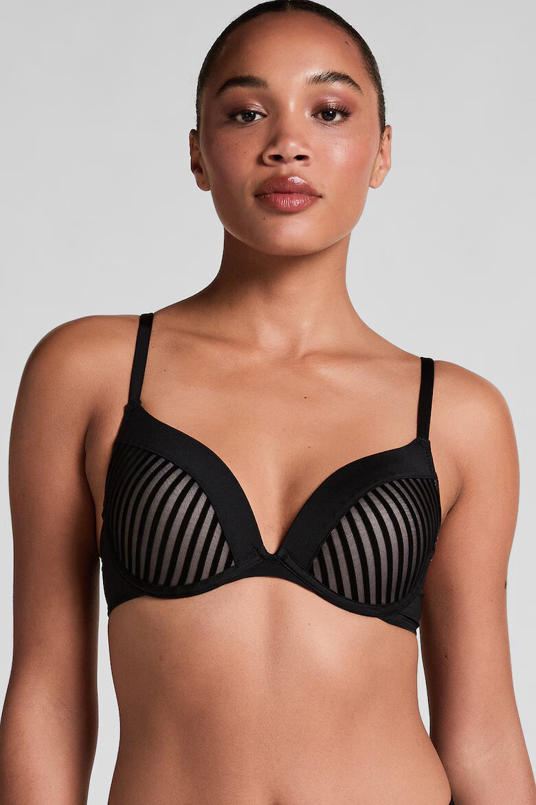 Hunkemoller Сутиен с банели и регулируеми презрамки Черен