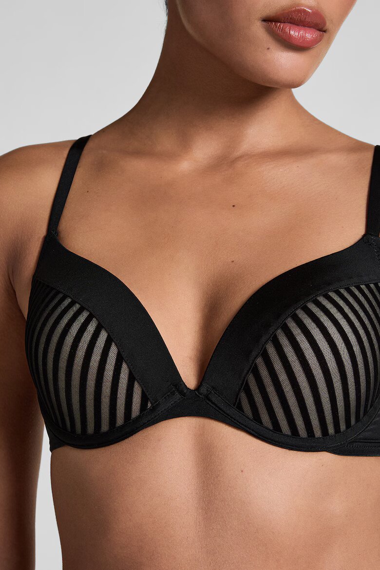 Hunkemoller Сутиен с банели и регулируеми презрамки Черен