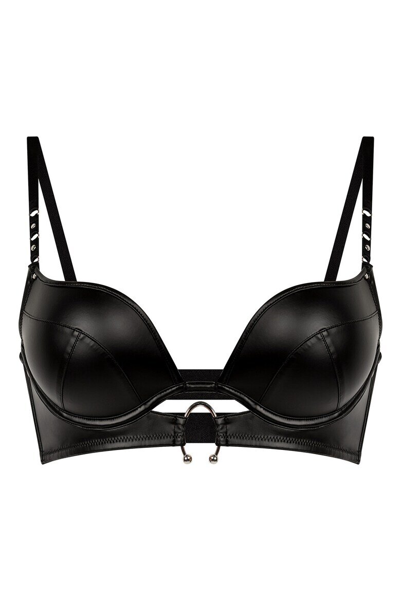 Hunkemoller Сутиен Zelda с повдигащ ефект и метални детайли Черен