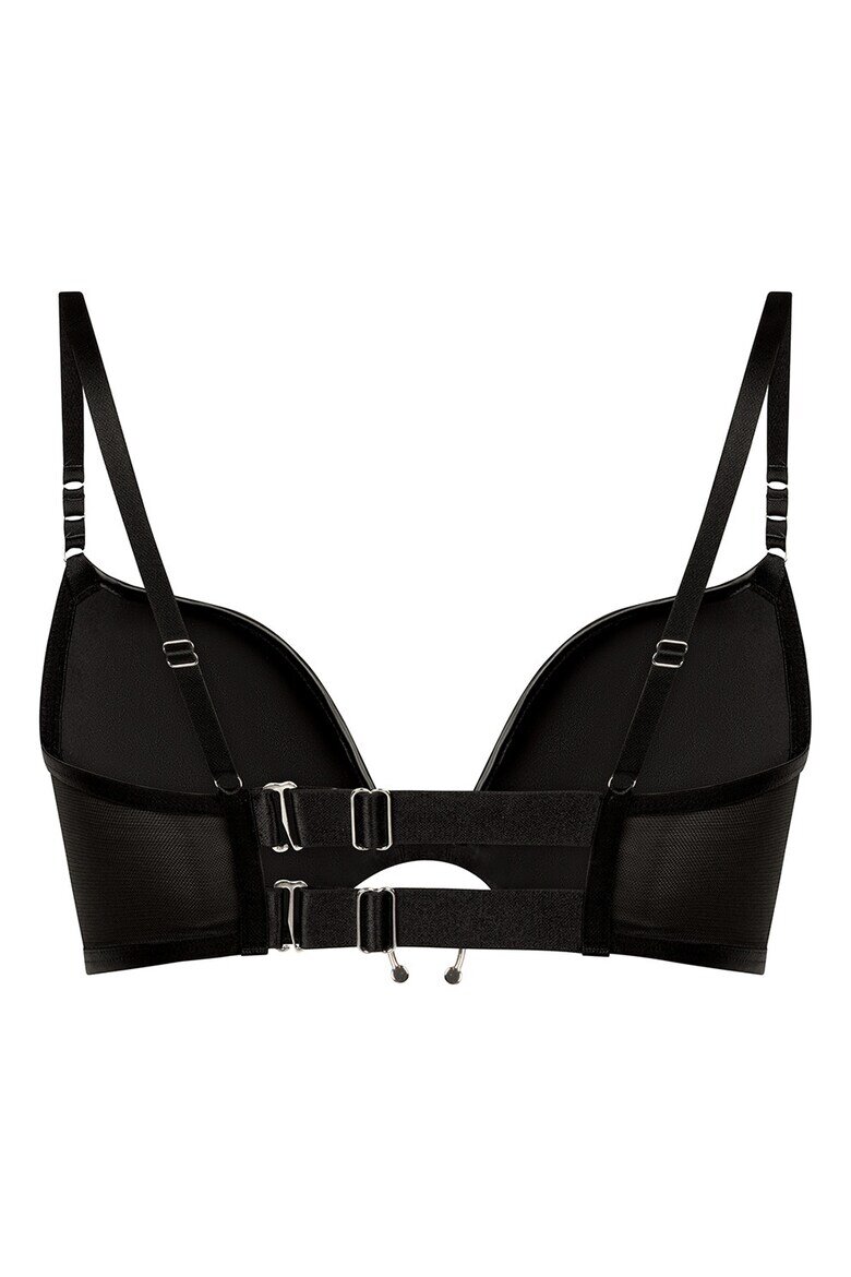 Hunkemoller Сутиен Zelda с повдигащ ефект и метални детайли Черен