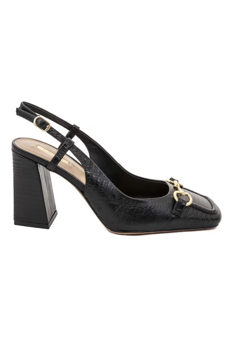 Il Passo Cecila Mockcroc Aspect Leather Shoes - Черен