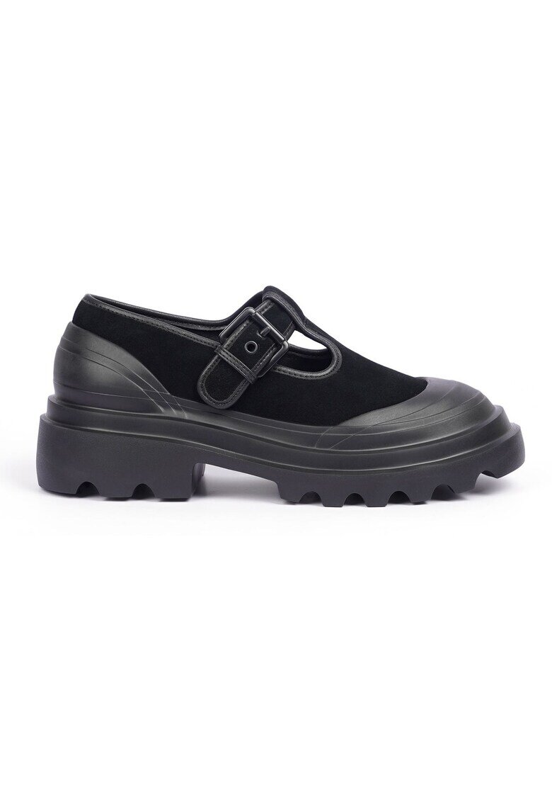 Il Passo Kasha T-strap Suede Mary Jane Shoes