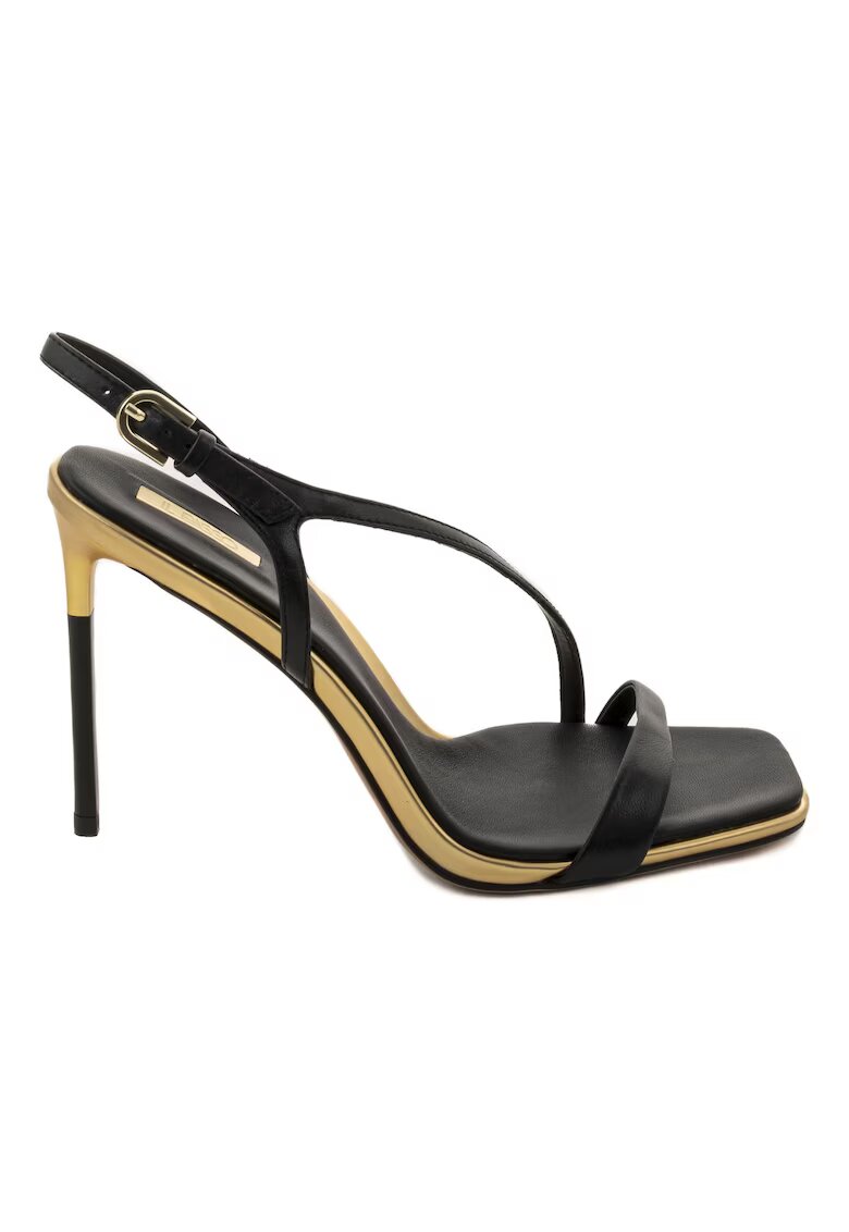 Il Passo Simia Stiletto Sandals With Square Toe - Черен