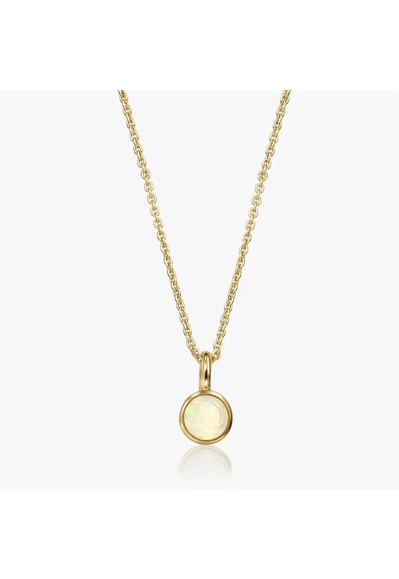 INDIRA Колие от сребро Birthstone Golden October - Опал