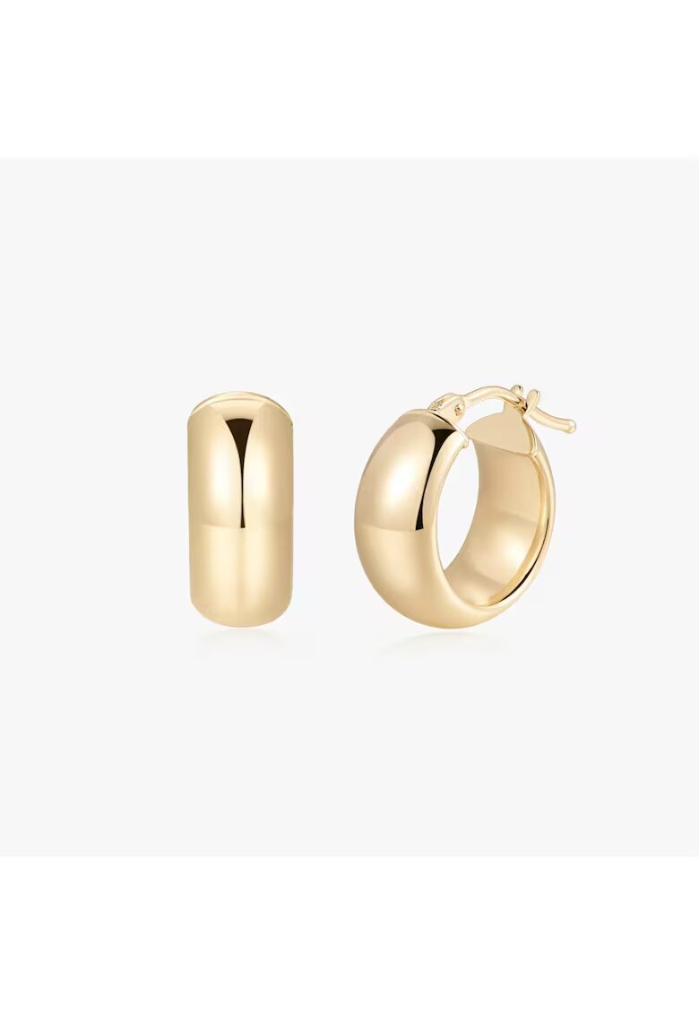 INDIRA Обеци от жълто злато Bold Maxi Hoops