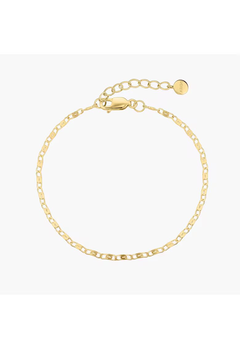 INDIRA Сребърна гривна Golden Anchor