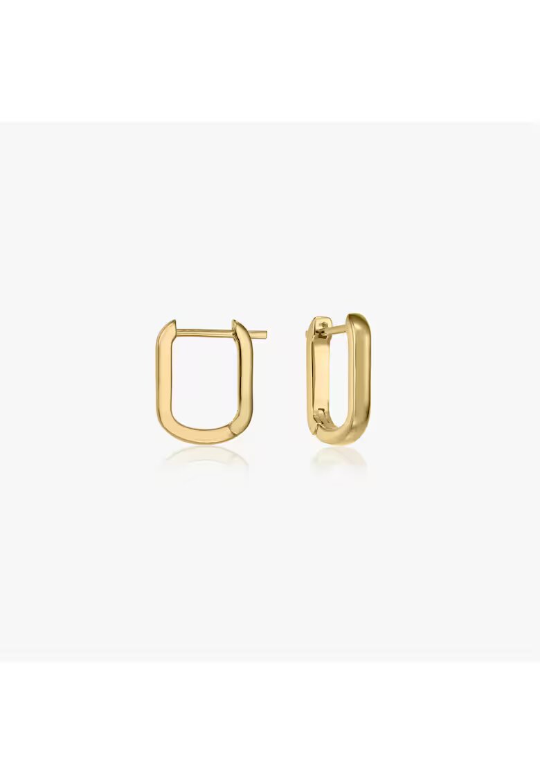 INDIRA Сребърни обеци Golden U Hoops