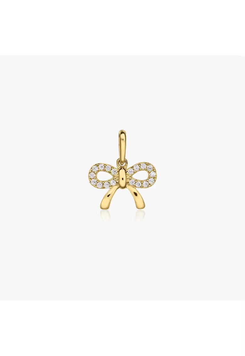INDIRA Висулка от жълто злато Bow Charm