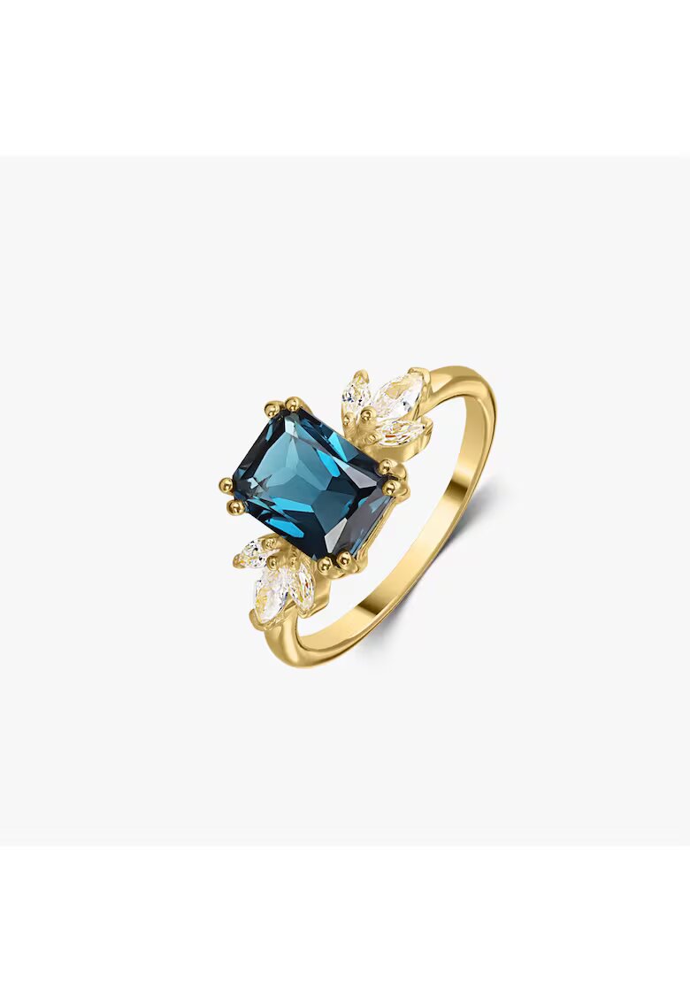 INDIRA Златен пръстен Golden Faerie - Topaz Blue London